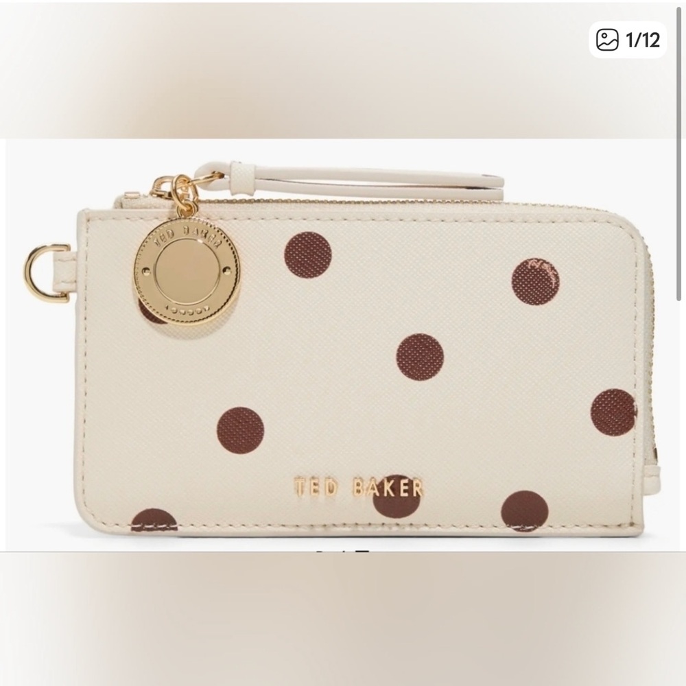 Ted Baker London Lulu Leather Zip polka Card wallet